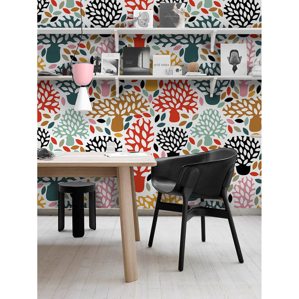 Papier peint Abstractions de plantes arc-en-ciel