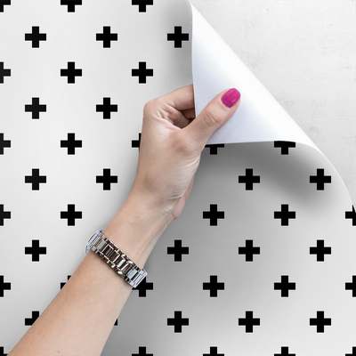 Papier peint Petites croix noires