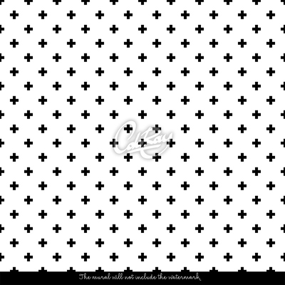 Papier peint Petites croix noires
