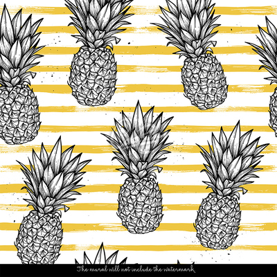 Papier peint adhésif Ananas de créateurs