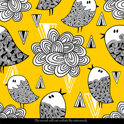 Papier peint adhésif Oiseaux chanteurs de créateurs