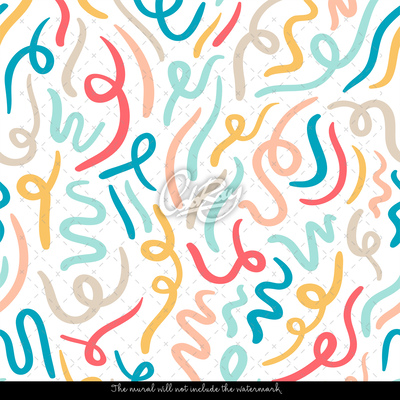 Tapisserie panoramique Fioritures et tourbillons