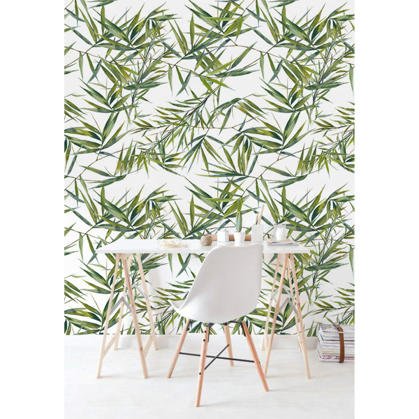 Papier peint adhésif Feuilles exotiques délicates