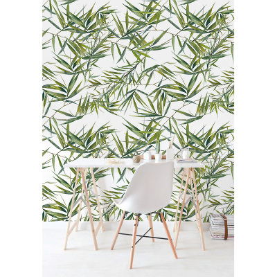 Papier peint adhésif Feuilles exotiques délicates