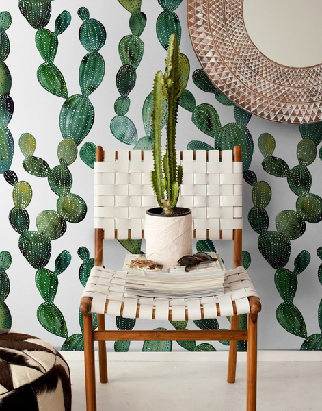 Tapisserie murale Réseau Cactus
