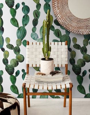 Tapisserie murale Réseau Cactus