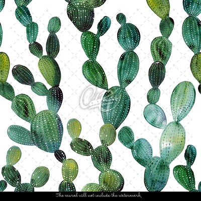 Tapisserie murale Réseau Cactus