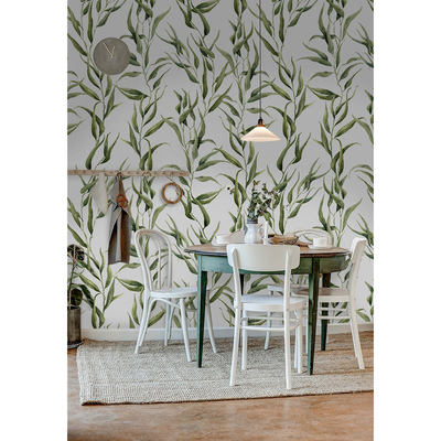 Tapisserie murale Feuilles d'eucalyptus subtiles