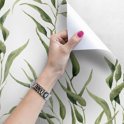 Tapisserie murale Feuilles d'eucalyptus subtiles