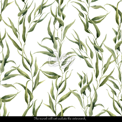 Tapisserie murale Feuilles d'eucalyptus subtiles