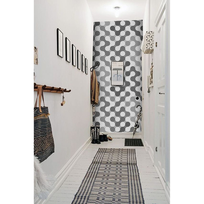 Papier peint Illusion d'optique en niveaux de gris