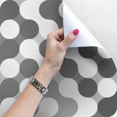 Papier peint Illusion d'optique en niveaux de gris