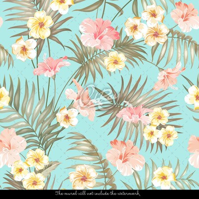 Tapisserie murale Douces fleurs exotiques