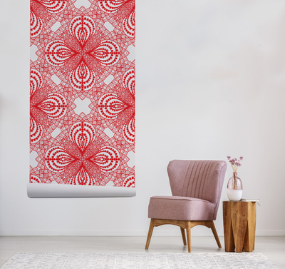 Papier peint Couleurs blanc et rouge