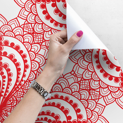 Papier peint Couleurs blanc et rouge