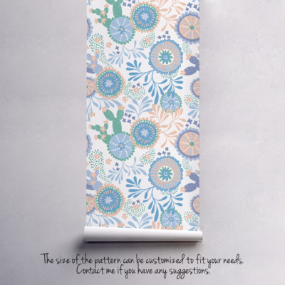 Papier peint Botanique fantaisie