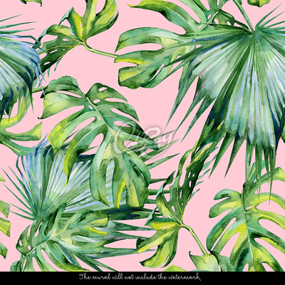 Papier peint buisson dense et topique