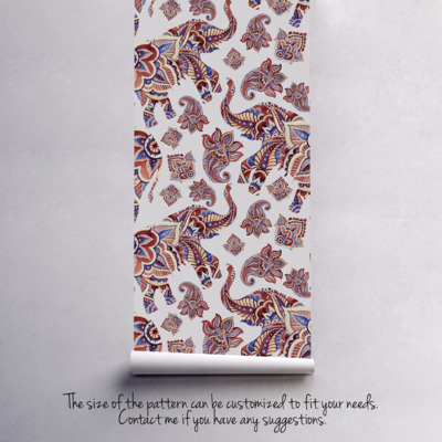 Papier peint adhésif Éléphants indiens