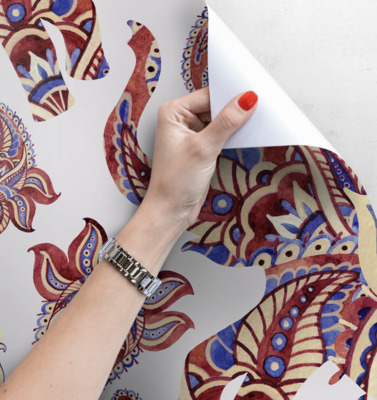 Papier peint adhésif Éléphants indiens