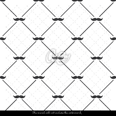 Papier peint adhésif Moustache mignonne