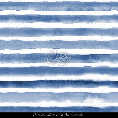 Tapisserie murale Rayures aquarelles bleues