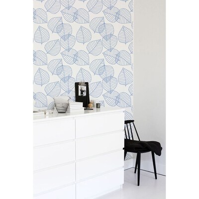 Papier peint adhésif Feuilles bleues dans le vent