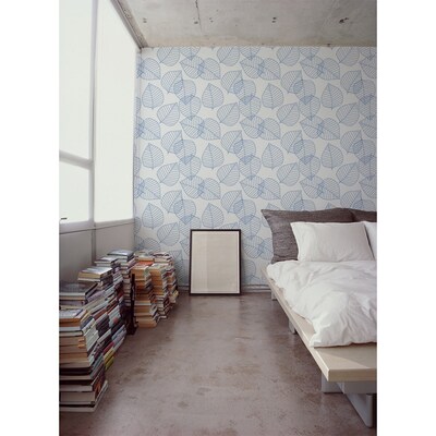 Papier peint adhésif Feuilles bleues dans le vent