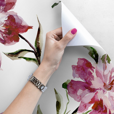 Papier peint Pivoines folles