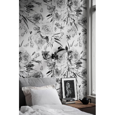 Papier peint Croquis romantique d'une rose