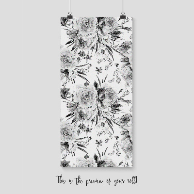 Papier peint Croquis romantique d'une rose