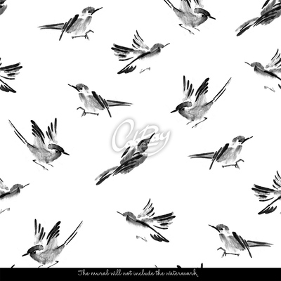 Papier peint adhésif Oiseaux volants dans la clé
