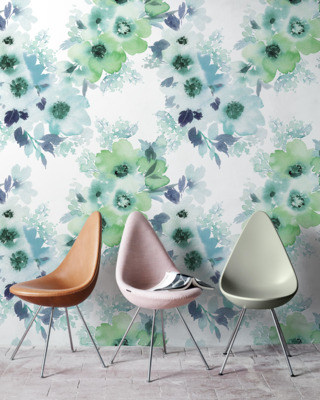 Papier peint adhésif Fleurs à l'aquarelle