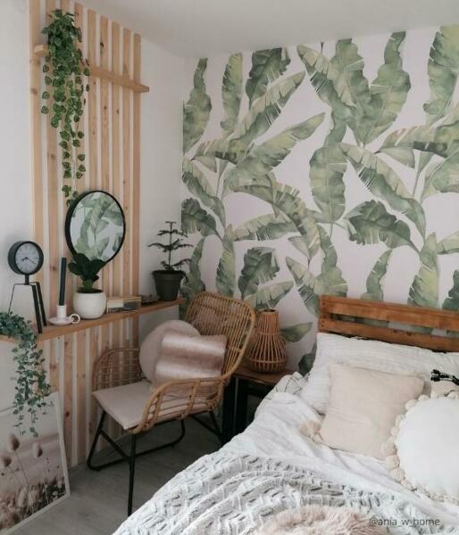 Papier peint Un moment de répit à l'ombre d'un bananier