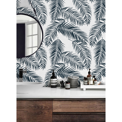 Papier peint adhésif L'ombre des feuilles de palmier noires