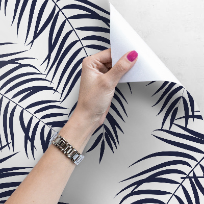 Papier peint adhésif L'ombre des feuilles de palmier noires