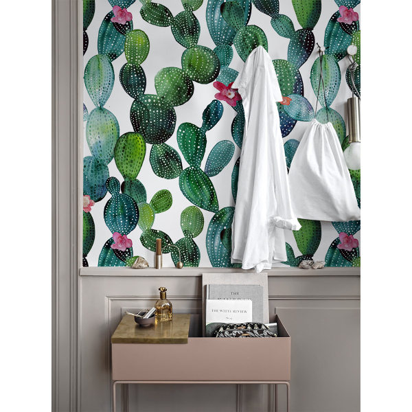 Papier peint Cactus fleuris
