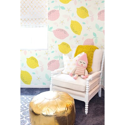 Tapisserie murale Citrons abstraits en fleurs
