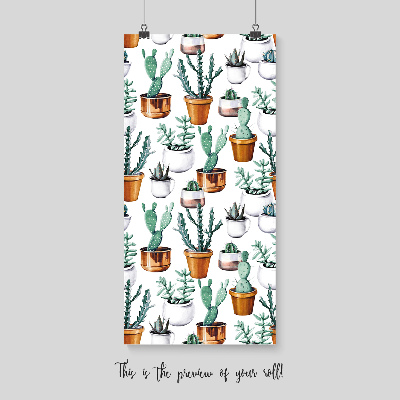Tapisserie murale Cactus en pots