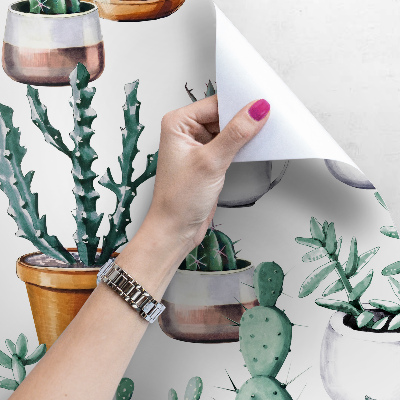 Tapisserie murale Cactus en pots