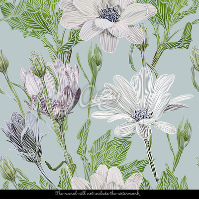 Papier peint Bouquet sauvage de Marguerites