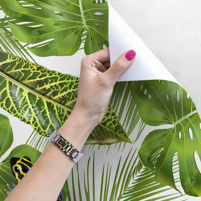 Tapisserie murale Grandes feuilles tropicales