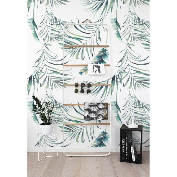 Tapisserie murale Feuilles exotiques pastel
