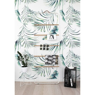 Tapisserie murale Feuilles exotiques pastel