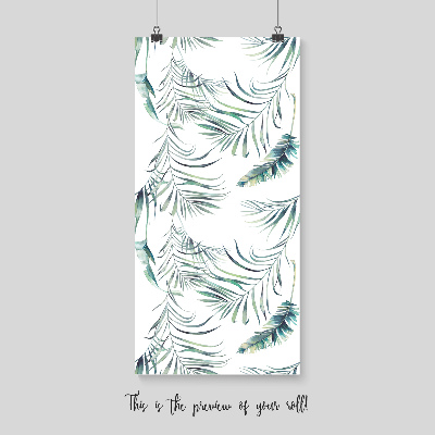 Tapisserie murale Feuilles exotiques pastel