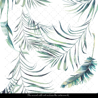 Tapisserie murale Feuilles exotiques pastel