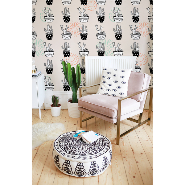 Papier peint adhésif Cactus joyeux en pots