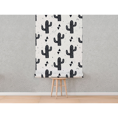 Papier peint adhésif Cactus noir ondulant