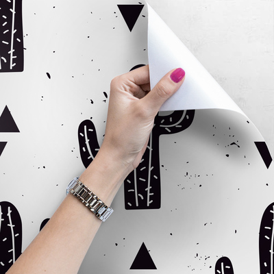 Papier peint adhésif Cactus noir ondulant