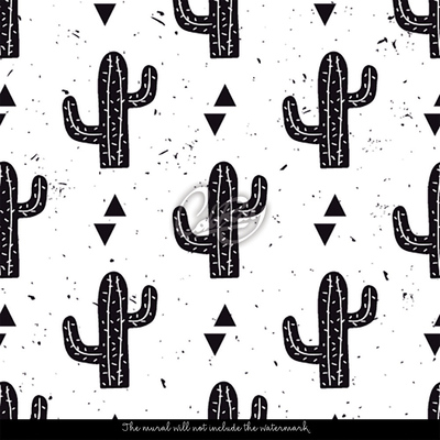 Papier peint adhésif Cactus noir ondulant