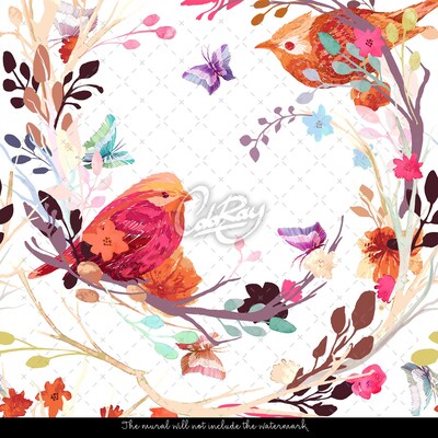 Papier peint Brindilles romantiques